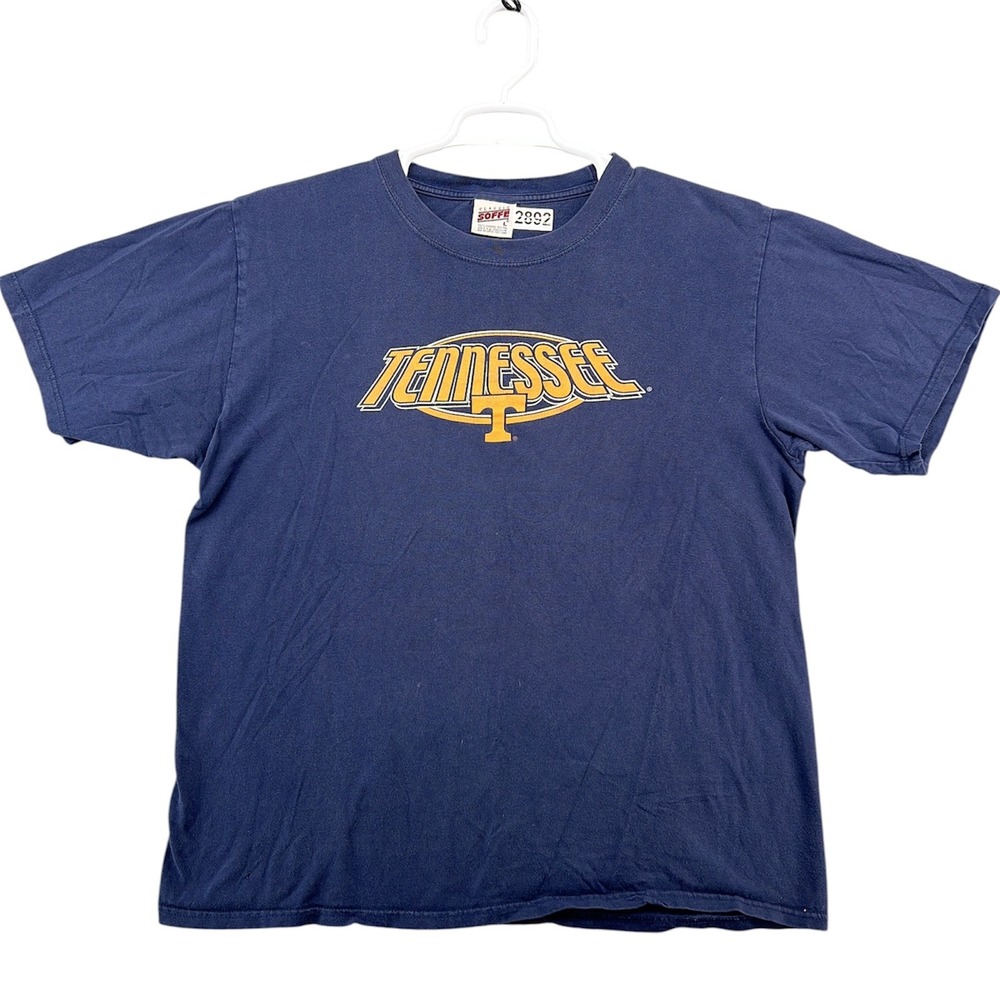Soffe Tennessee Volunteers T-Shirt Mens Large Blue Cotton Graphic Tee NCAA 2892